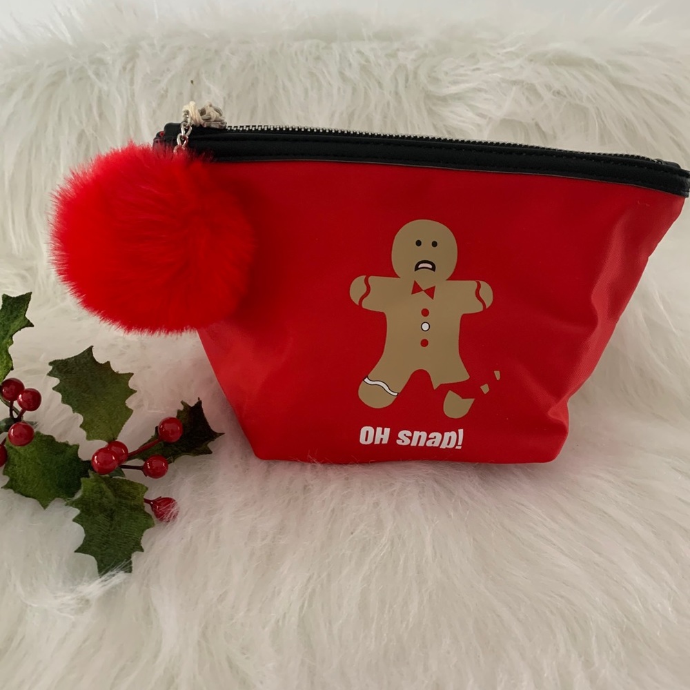 NWT Christmas zippered storage/makeup bag
